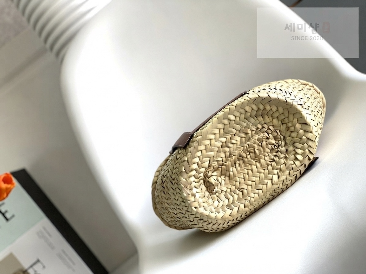 Loewe Anagram Logo Raffia Basket