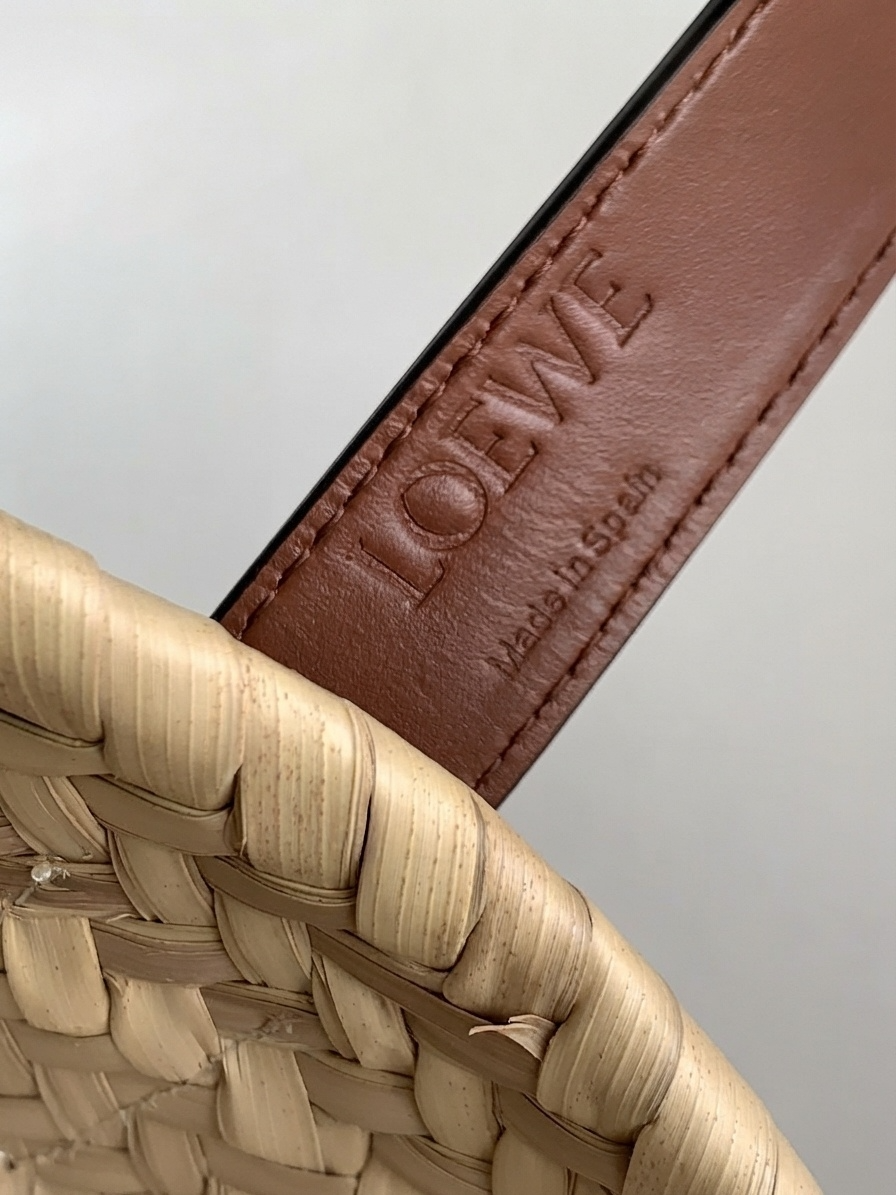 Loewe Anagram Logo Raffia Basket