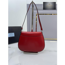 Prada Cleo Brushed Leather Flap Shoulder