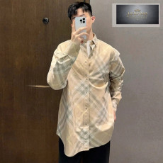 버버리 24SS 체크 코튼 긴팔 셔츠 베이지
