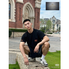 크롬하츠 오렌지 세메터리 크로스 반팔 티셔츠