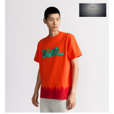 디올 x KAWS 로고 반팔 티셔츠