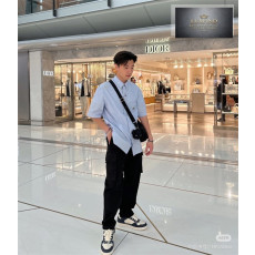 디올 Couture 꾸뛰르 은방울꽃 자수 스트라이프 반팔 셔츠