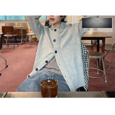 스톤아일랜드 와펜 하이넥 버튼 니트 스웨터