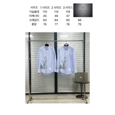 톰브라운 새틴 스티치 버드 앤 플로럴 옥스포드 셔츠
