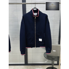 톰브라운 네이비 트리컬러 스트라이프 클래식 집업 후디