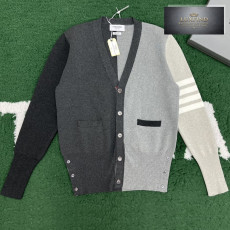 톰브라운 배색 그레이 사선완장 4-Bar 가디건