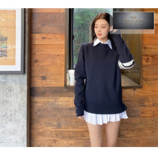 톰브라운 사선완장 클래식 크루넥 맨투맨