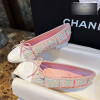 샤넬 트위드 발레리나 플랫