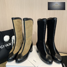샤넬 25A 스웨이드 카프스킨 하이 부츠