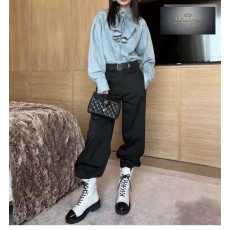 샤넬 23C 카프스킨 레이스업 워커 부츠