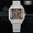 AF공장 까르띠에 산토스 미디움 브라운다이얼 브레이슬릿 Santos de Cartier 35mm SS AF 1_1 Best Edition Brown Dial on SS SmartL
