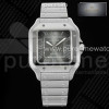 AF공장 까르띠에 산토스 미디움 그레이다이얼 브레이슬릿 Santos de Cartier 35mm SS AF 1_1 Best Edition Gray Dial on SS SmartLi