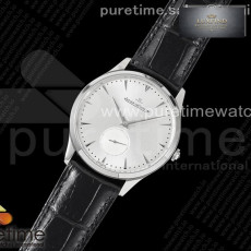 ZF공장 예거르쿨트르 마스터 울트라씬 스몰세컨즈 스틸 화이트다이얼 가죽스트랩 Master Ultra Thin Small Second SS ZF 1_1 Best Edition Whi