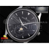 AZ공장 예거 울씬문 블랙다이얼 가죽스트랩 Master Ultra Thin Moon SS AZF 1_1 Best Edition Black Dial on Black Leather S