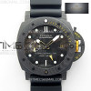 VS공장 파네라이 PAM1324 카보테크 카본다이얼 러버스트랩 PAM1324 Carbotech 44mm GMT VSF 1_1 Best Edition Carbon Dial on Bl