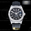 ZF공장 롤렉스 스카이드웰러 스틸 블랙다이얼 러버스트랩 텅스텐 Skydweller 336239 Wt WG_RU Black ZF V2 Asia 2824