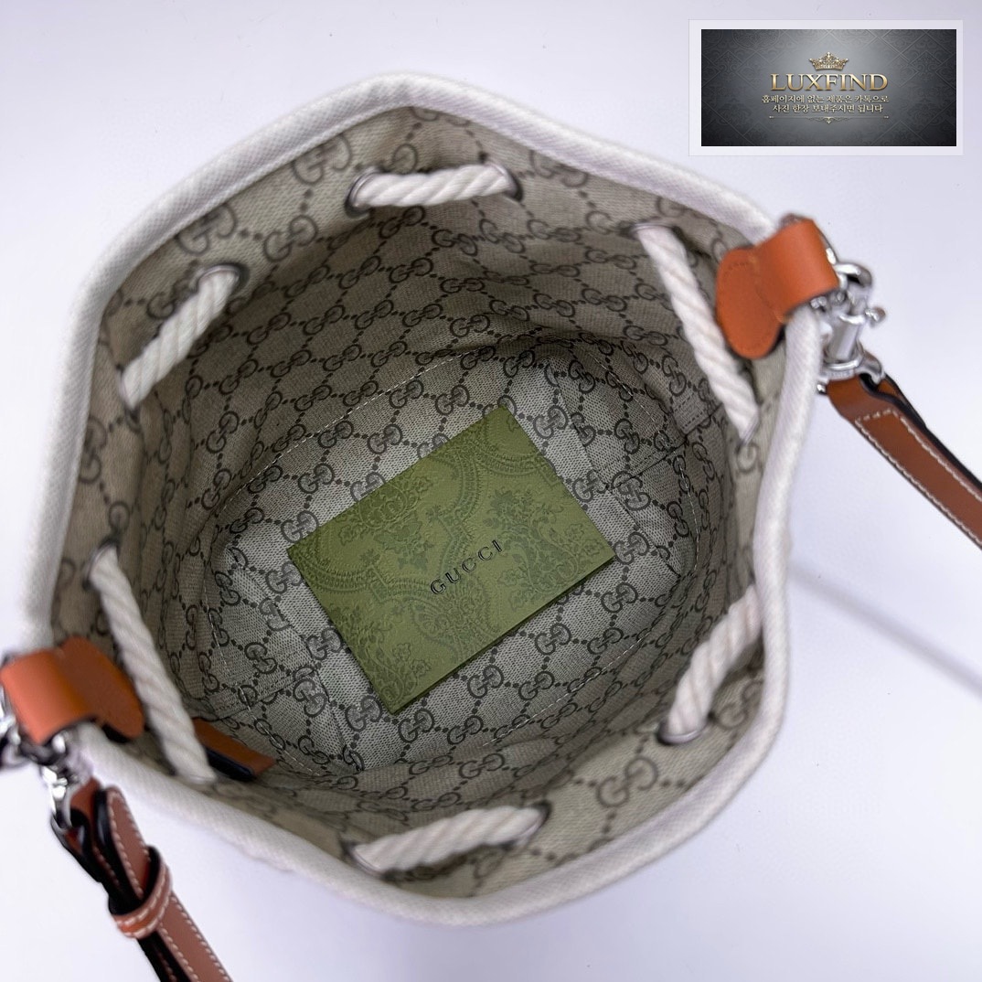 구찌 캔버스 프린트 버켓 미니 숄더 백 16*21*11CM “2COLOR”