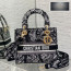 디올 블랙 화이트 Plan de Paris 레이디 D-LITE 미디엄 백 24*20*11CM