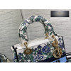 디올 멀티컬러 Toile de Jouy 레이디 D-LITE 미디엄 백 24*20*11CM