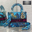 디올 멀티컬러 Toile de Jouy Voyage 레이디 D-LITE 미디엄 백 24*20*11CM