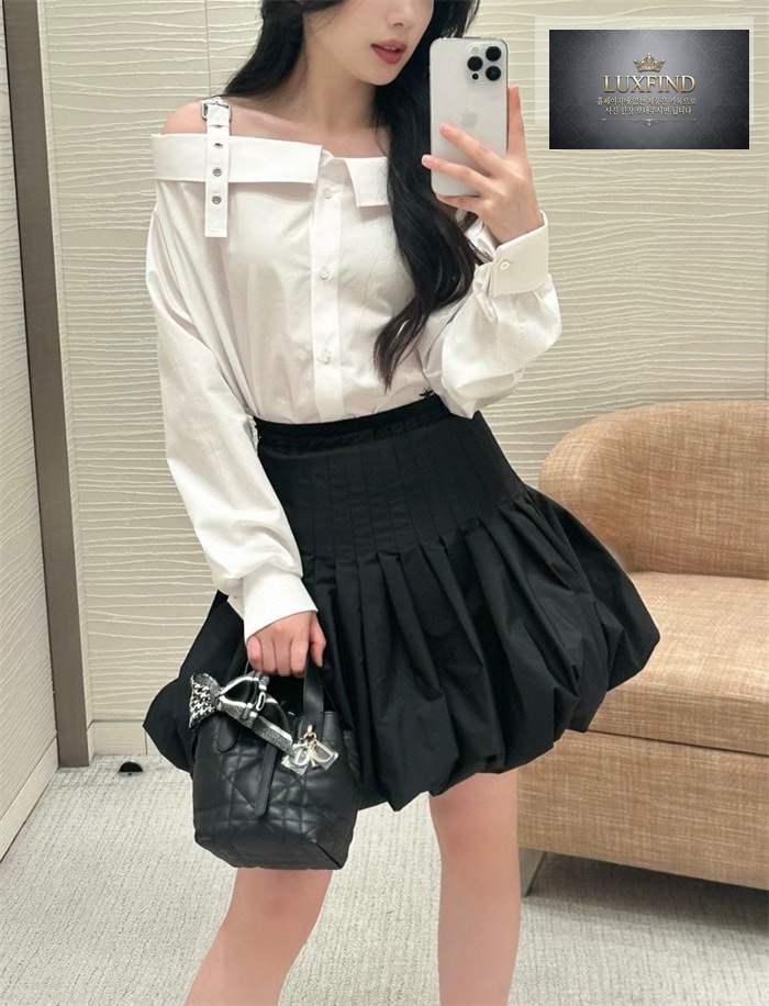 디올 뚜주흐 버티컬 나노 토트백 블랙 매크로까나쥬