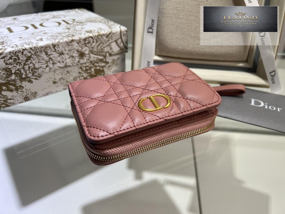 Dior Caro Compact Zipped Wallet