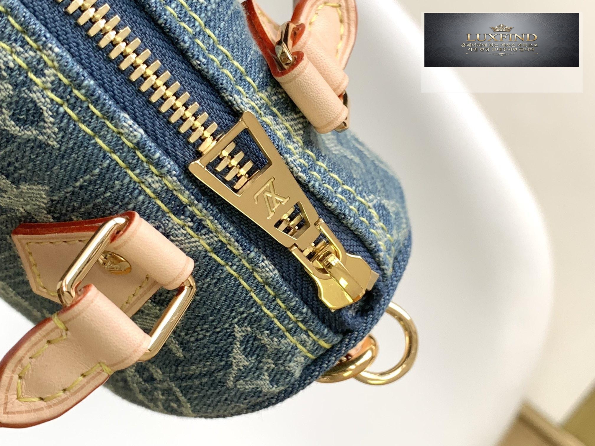 Louis Vuitton Nano Speedy Monogram Denim