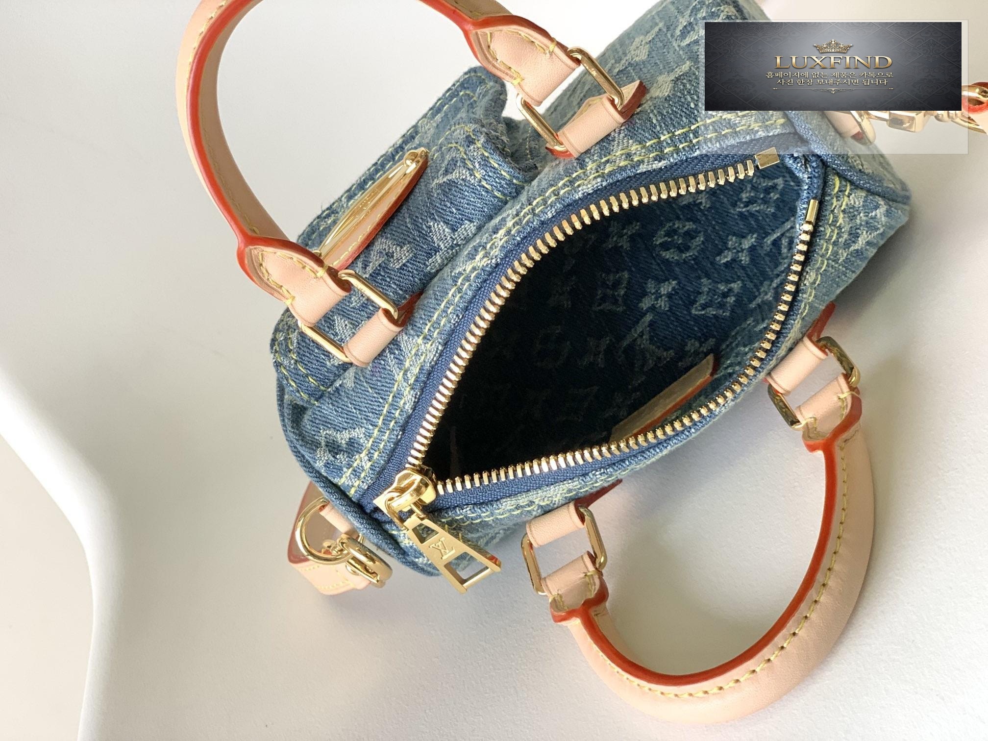 Louis Vuitton Nano Speedy Monogram Denim