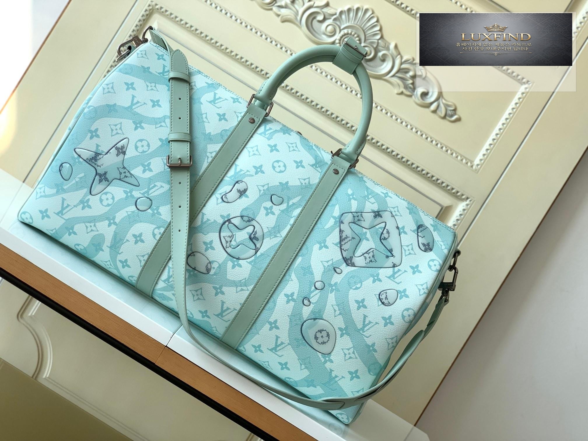 Louis Vuitton Keepall Bandouliere 50 Aqua Garden