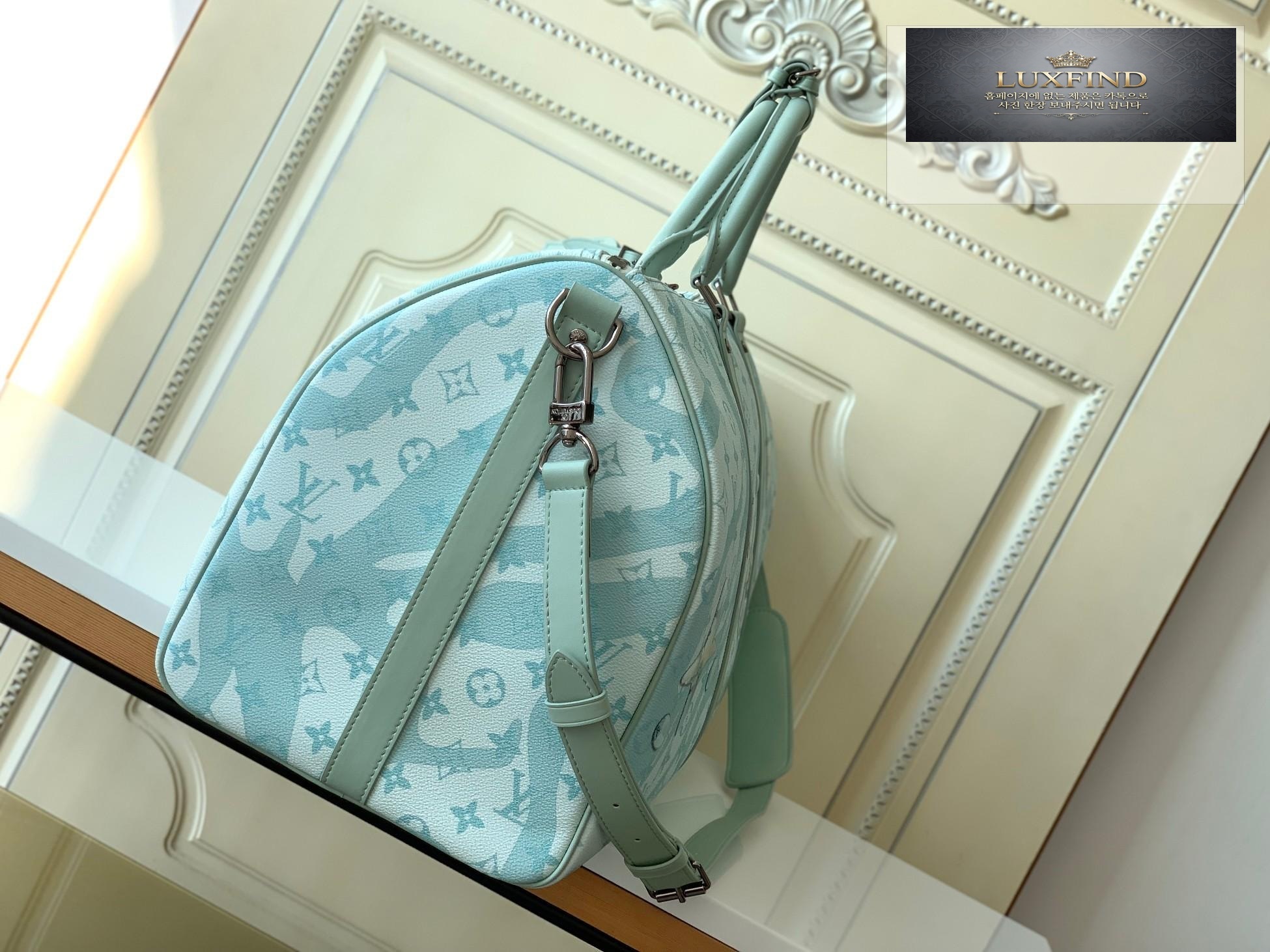 Louis Vuitton Keepall Bandouliere 50 Aqua Garden