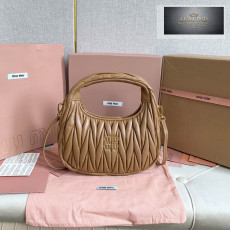 Miu Miu Wander Matelasse Nappa Leather Hobo