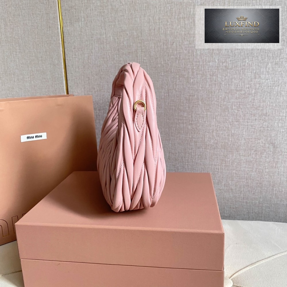 Miu Miu Wander Matelasse Nappa Leather Hobo