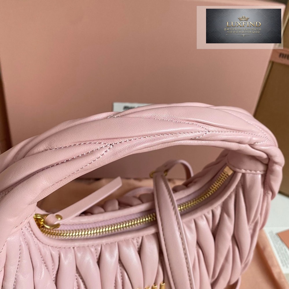 Miu Miu Wander Matelasse Nappa Leather Hobo
