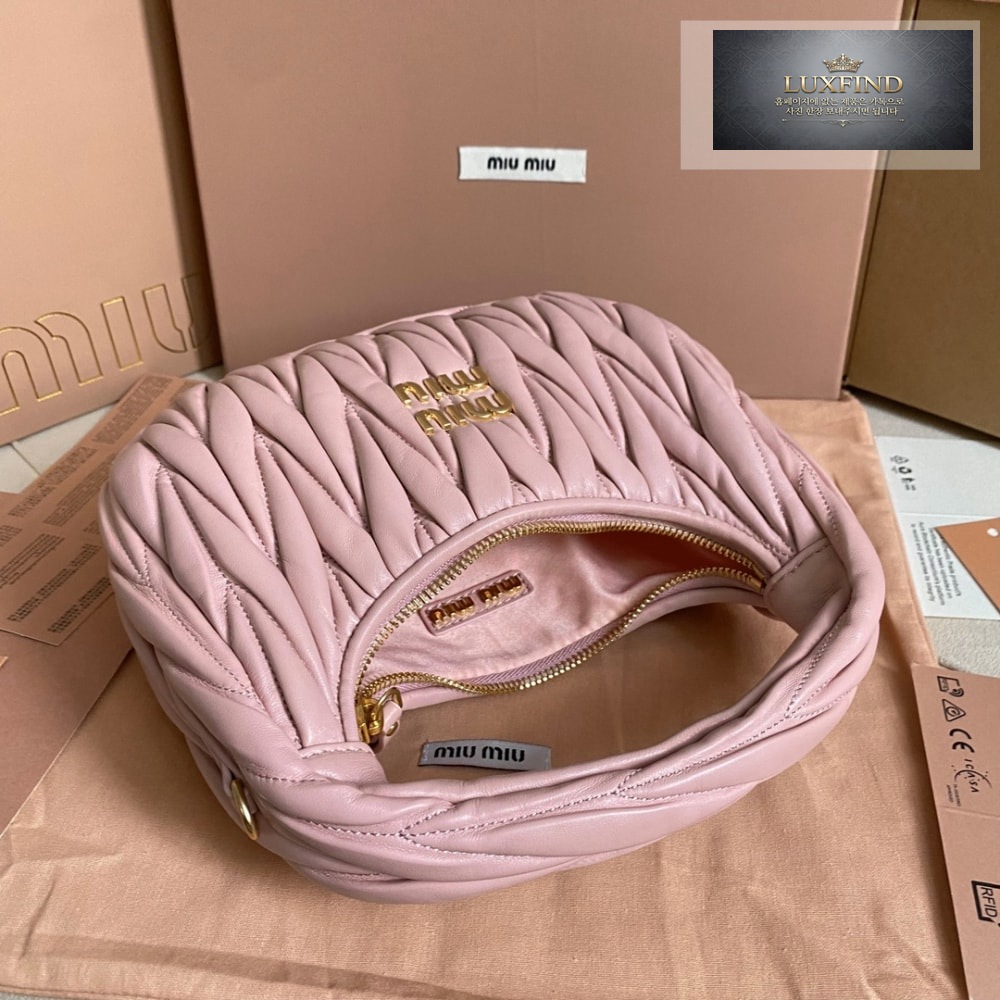 Miu Miu Wander Matelasse Nappa Leather Hobo