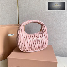Miu Miu Wander Matelasse Nappa Leather Hobo