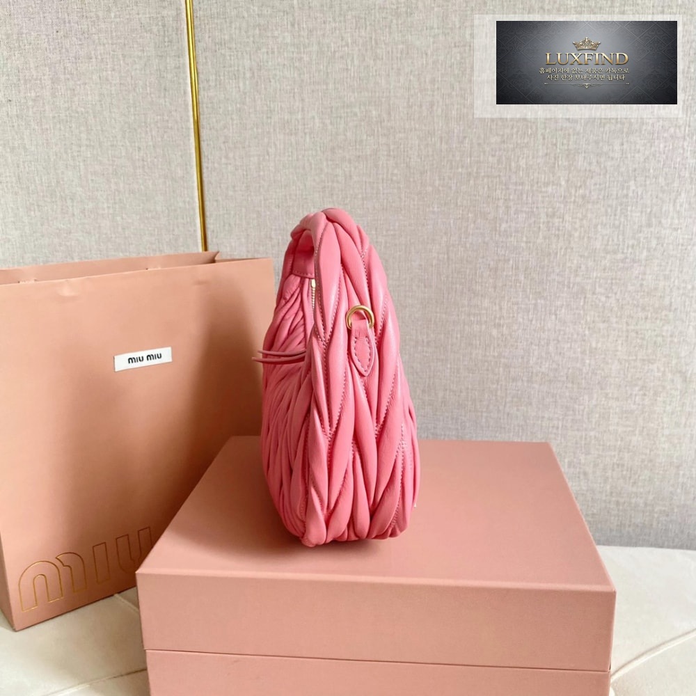 Miu Miu Wander Matelasse Nappa Leather Hobo