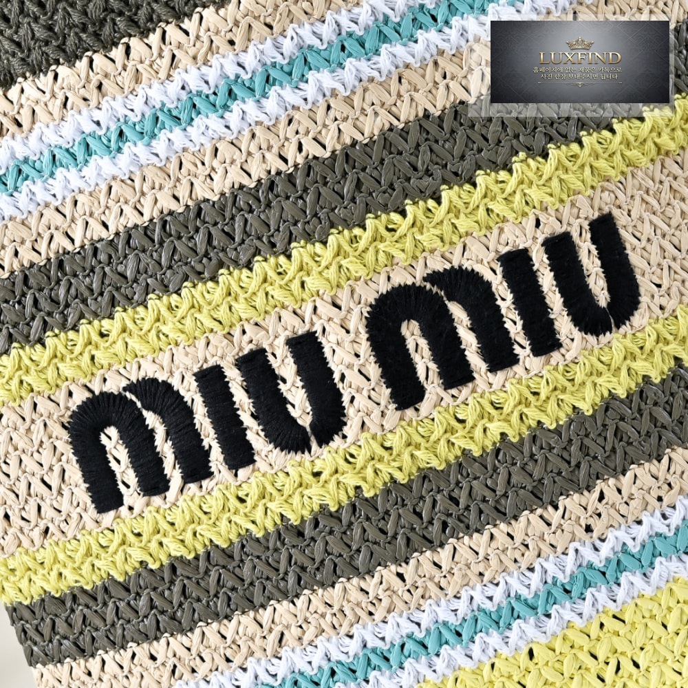 Miu Miu Raffia Woven Tote