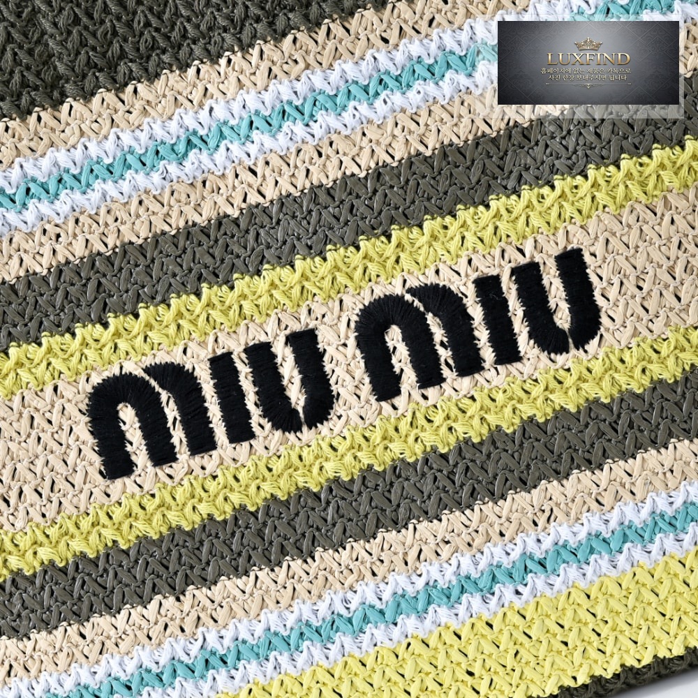 Miu Miu Raffia Woven Tote