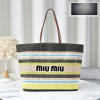 Miu Miu Raffia Woven Tote