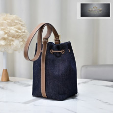 Miu Miu Denim Leather Bucket