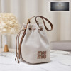 Miu Miu Canvas Leather Bucket