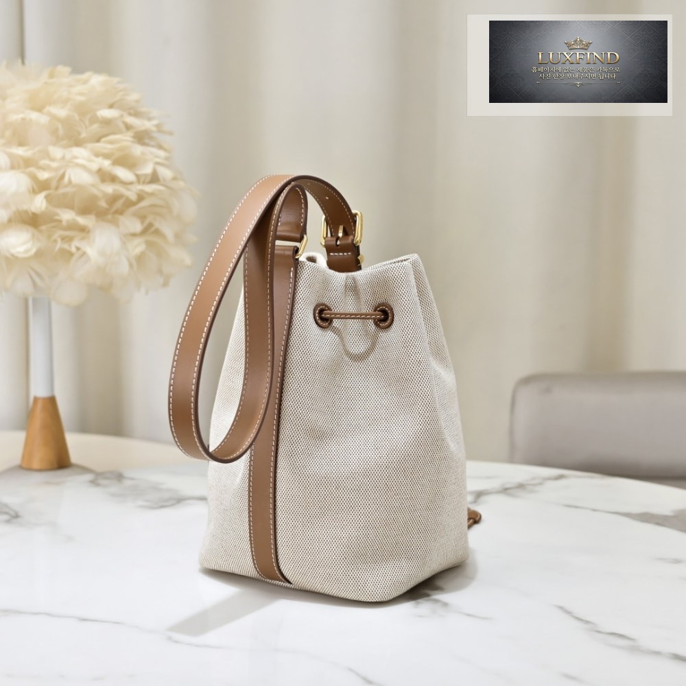Miu Miu Canvas Leather Bucket
