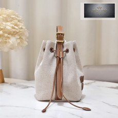 Miu Miu Canvas Leather Bucket