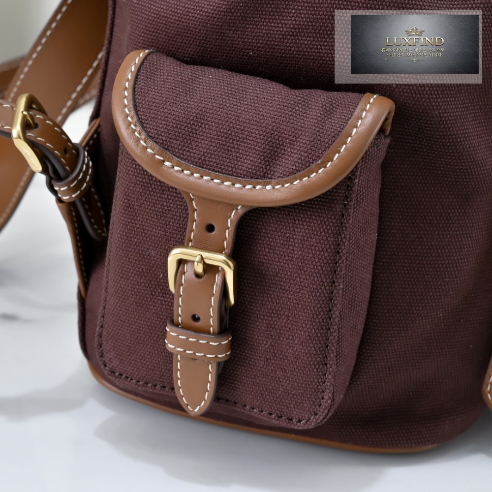 Miu Miu Canvas And Leather Backpack