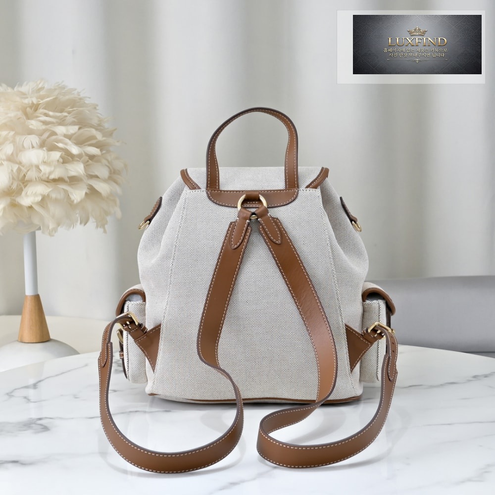 Miu Miu Canvas And Leather Backpack