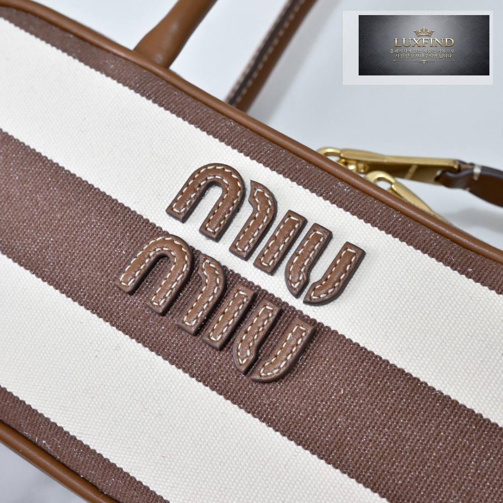 Miu Miu Beau Canvas And Leather