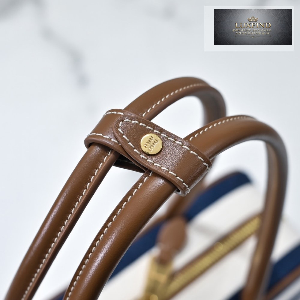 Miu Miu Beau Canvas And Leather