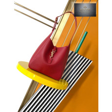Saint Laurent Le 5 À 7 Supple Small In Grained Leather