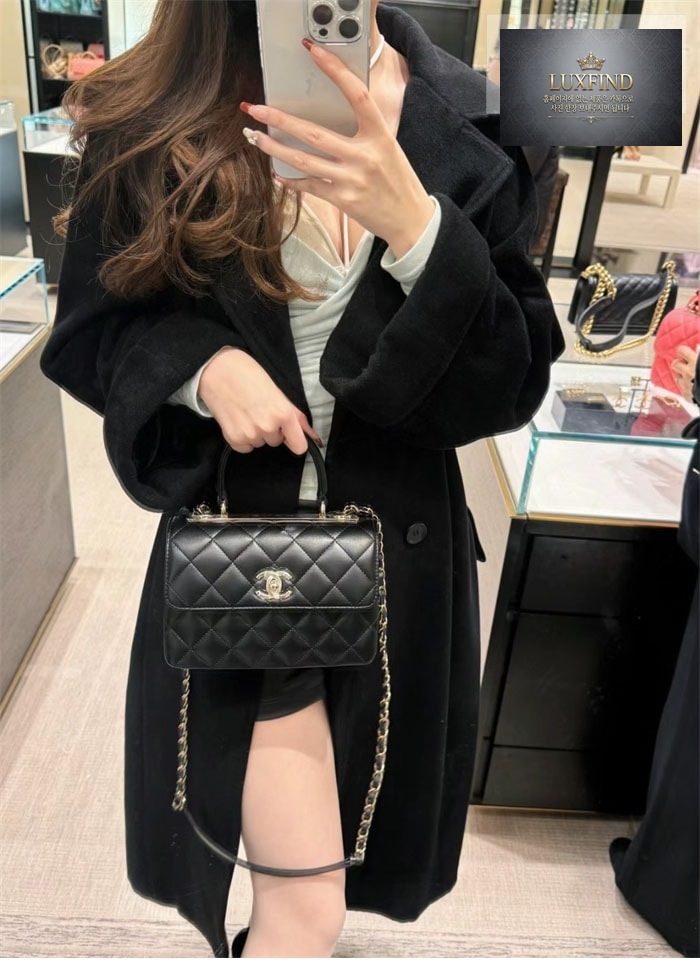 샤넬 트렌디CC 퀼팅 탑핸들 미니